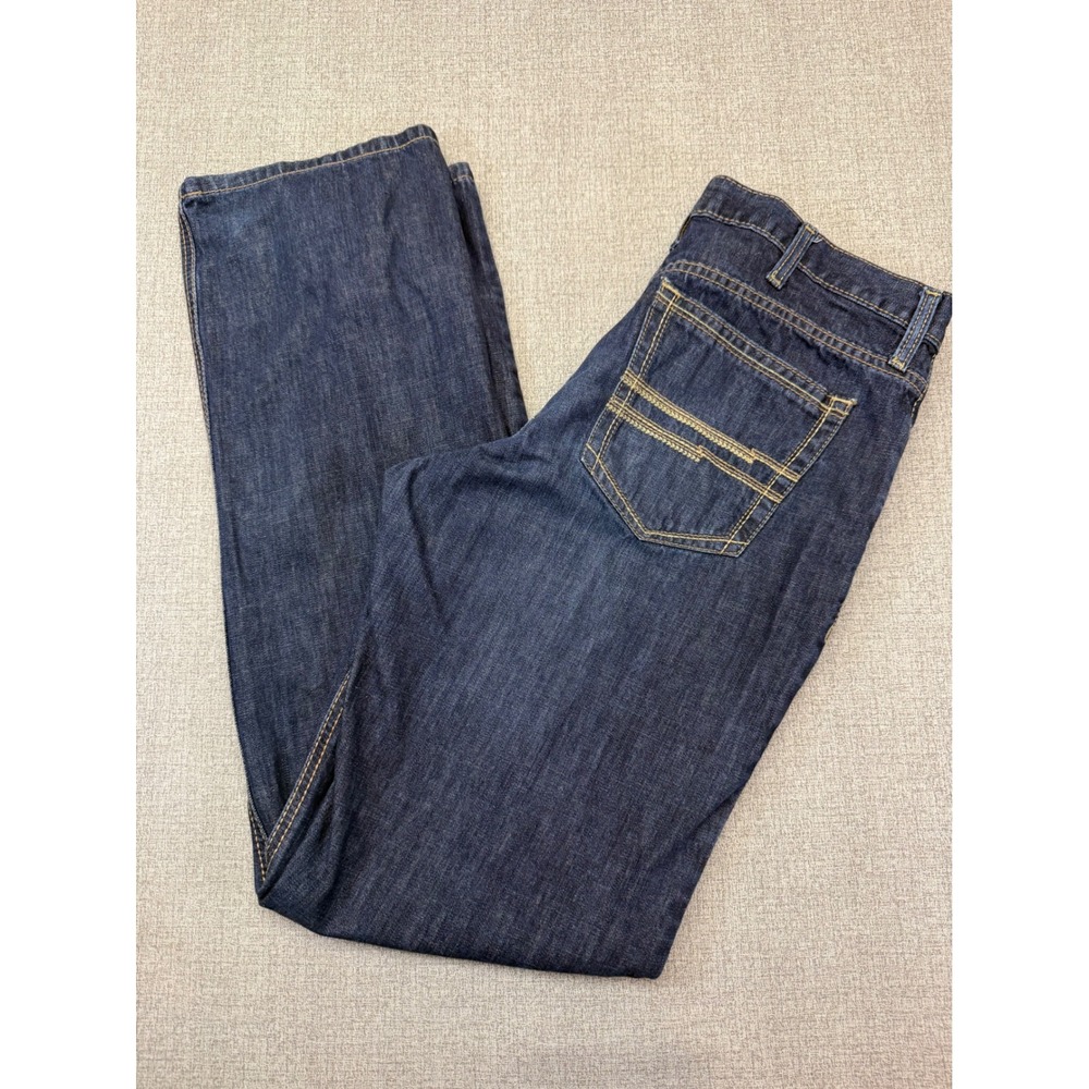 CINCH WHITE LABEL Jeans Mens 35 Dark Wash Rigid Straight Leg Relaxed Fit Denim